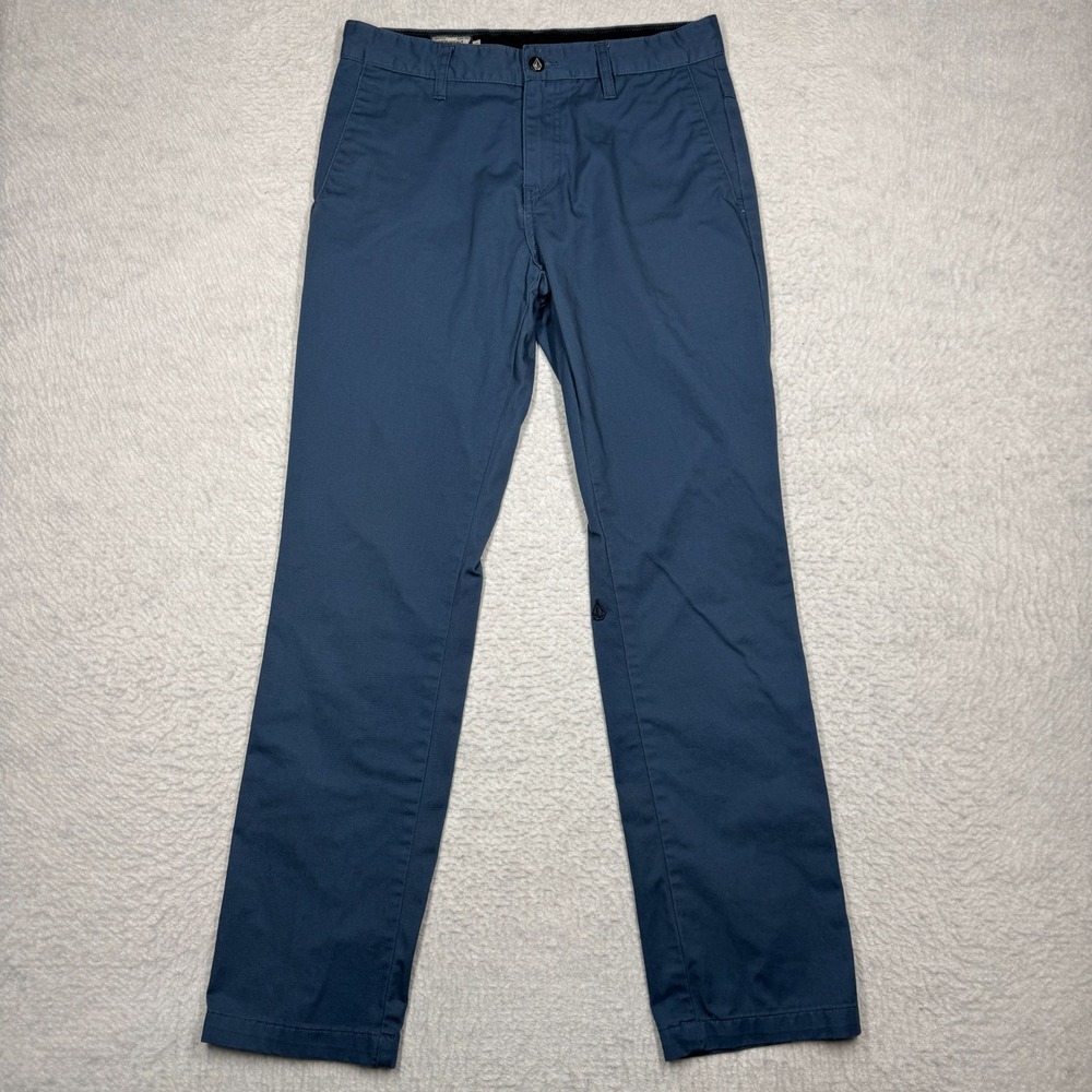 Volcom Chino Pants Straight Leg Blue Men's Size 30x31
